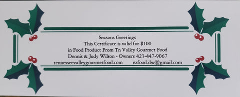 GIFT CERTIFICATE $100